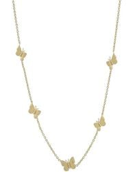 Tanya Farah - 18Kt Five Station Diamond Necklace - Lyst