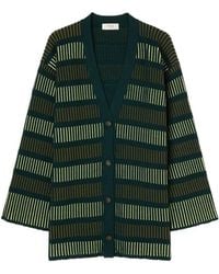RETORI - Jacquard-Knit V-Neck Cardigan - Lyst