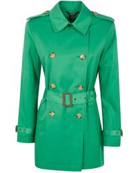 Ralph Lauren - Buttoned Belted Coat - Lyst
