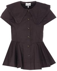 Ganni - Oxford Shirt - Lyst