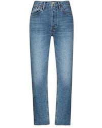 RE/DONE - Vaqueros capri Stove Pipe de talle alto - Lyst