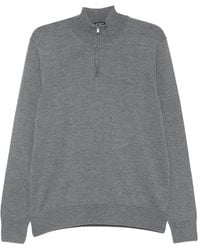 BOSS - Quarter-Zip Knitted Sweater - Lyst