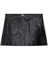 Courreges - A-Line Coated Miniskirt - Lyst