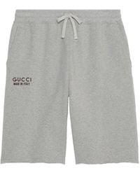 Gucci - Pantalón Corto de Algodón con Motivo - Lyst