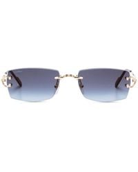 Cartier - Rectangle-Frame Sunglasses - Lyst