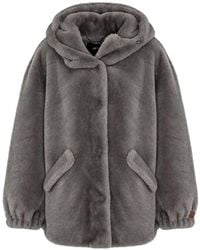 Lou Andrea - Veste En Fourrure Artificielle À Capuche - Lyst