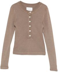 Citizens of Humanity - Varra Henley Ribbed-Knit Top - Lyst