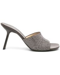 Loewe - Petal 90Mm Rhinestone-Embellished Leather Sandals - Lyst