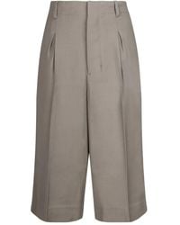 Ami Paris - Taupe Tailored Knee Shorts - Lyst