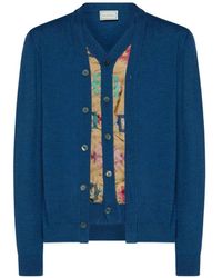Pierre Louis Mascia - Tricot Tapestry-Inset Wool Cardigan - Lyst
