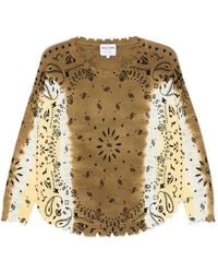 Kujten - Bandana-Print Distressed Sweater - Lyst