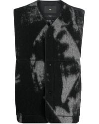 Y-3 - Graphic-Print Wool-Blend Gilet - Lyst