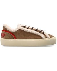 Inuikii - Lila Shearling Lace Up Shearling-Trim Sneakers - Lyst