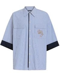 Dolce & Gabbana - Gestreept Katoenen Overhemd - Lyst