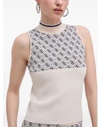 Guess - Patterned High-Neck Tank Top - Lyst
