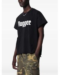 DAGGER - Alles Gute Shrunk Ts Distressed Logo-Print T-Shirt - Lyst