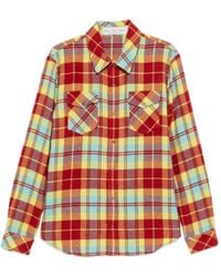 God's True Cashmere - Tartan-Pattern Cashmere Shirt - Lyst