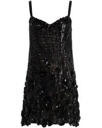 Elie Saab - Robe Courte À Perles Brodées Et Sequins - Lyst
