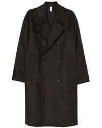 Hevò - Herringbone Double-Breasted Coat - Lyst