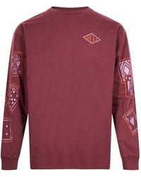 Drole de Monsieur - Playing-Card-Print Long-Sleeve T-Shirt - Lyst