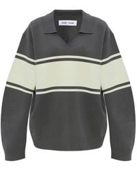 Samsøe & Samsøe - Saanne Striped Collared Sweatshirt - Lyst