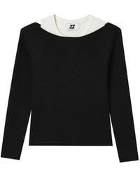 Izzue - Layered-Design Long-Sleeves T-Shirt - Lyst