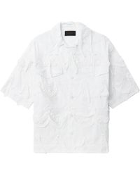 Simone Rocha - Floral-embroidered Cotton Shirt - Lyst