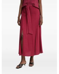 Pedro Del Hierro Madrid - Belted Side-Slit Maxi Skirt - Lyst