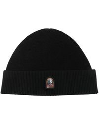 Parajumpers - Logo-patch Knitted Merino Beanie - Lyst