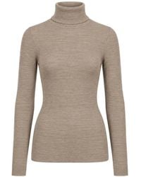 Max Mara - Ribbed-Knit Roll-Neck Sweater - Lyst
