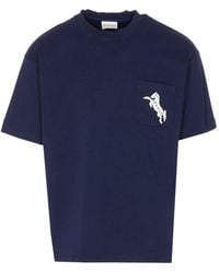 Drole de Monsieur - Horse-Print Pocket T-Shirt - Lyst