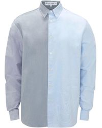 JW Anderson - Anchor-embroidered Patchwork Shirt - Lyst