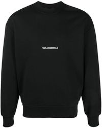 Karl Lagerfeld - Logo-print Crew Neck Sweatshirt - Lyst