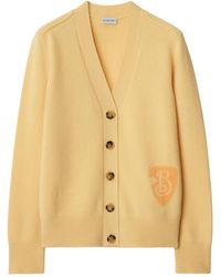 Burberry - B Shield Knitted Cardigan - Lyst