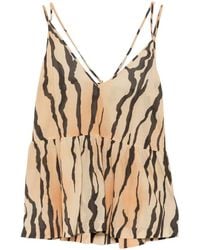 Nanushka - Miley Tiger-Print Blouse - Lyst