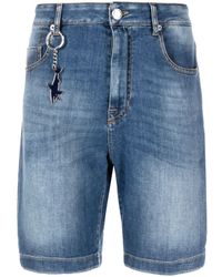 Paul & Shark - Halbhohe Jeans-Shorts - Lyst
