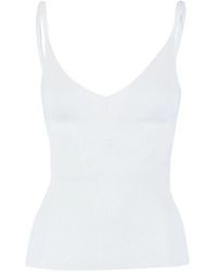 P.A.R.O.S.H. - Débardeur Nervuré À Col V - Lyst