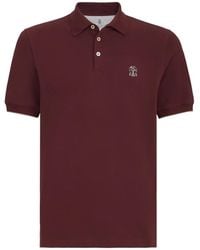 Brunello Cucinelli - Logo Cotton Polo Shirt - Lyst
