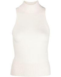 Patou - Mock-neck Sleeveless Knitted Top - Lyst