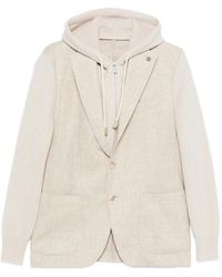 Gran Sasso - Hooded Panelled Blazer - Lyst