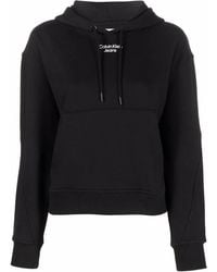 Calvin Klein - Logo-Print Cotton Hoodie - Lyst