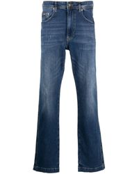 Versace - Logo-patch Straight-leg Jeans - Lyst