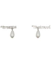 Vivienne Westwood - Pearl Embellished Drop Earrings - Lyst