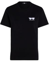Karl Lagerfeld - Sunglasses-print Organic-cotton T-shirt - Lyst