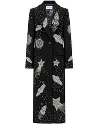 Philipp Plein - Single-Breasted Long Coat Space Zodiac - Lyst