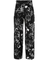Victoria Beckham - Pantalon En Soie À Fleurs - Lyst