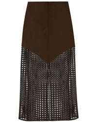 MISCI - Falda midi con aberturas - Lyst
