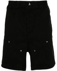 3.PARADIS - Stud-Embellished Cotton Bermuda Shorts - Lyst
