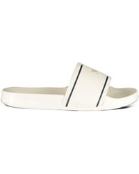Tommy Hilfiger - Logo-Print Stripe-Detail Slides - Lyst