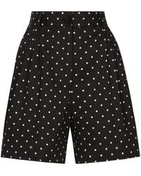 Dolce & Gabbana - Polka-Dot Cotton Shorts - Lyst